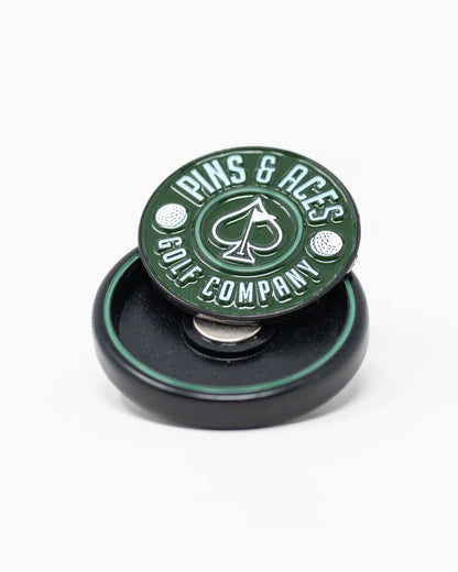 Pins and Aces Pop Out Medallion Ball Marker - Green