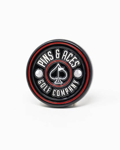 Pins and Aces Pop Out Medallion Ball Marker - Black