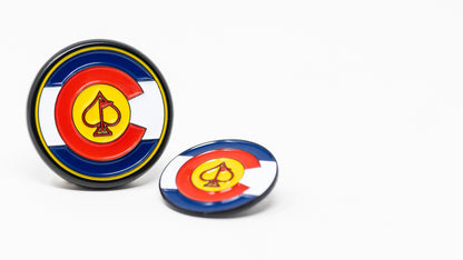 Pins and Aces Pop Out Medallion Ball Marker - Colorado