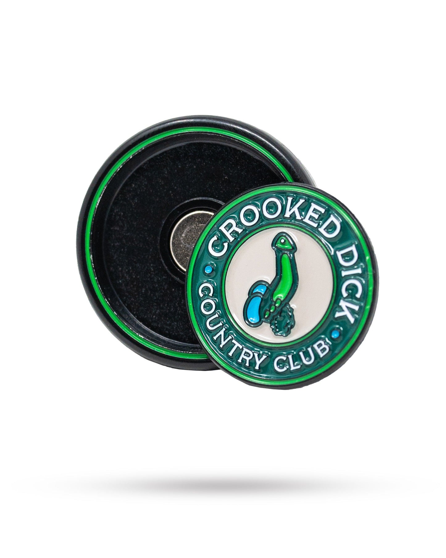 Pins and Aces Pop Out Medallion Ball Marker - Crooked Dick