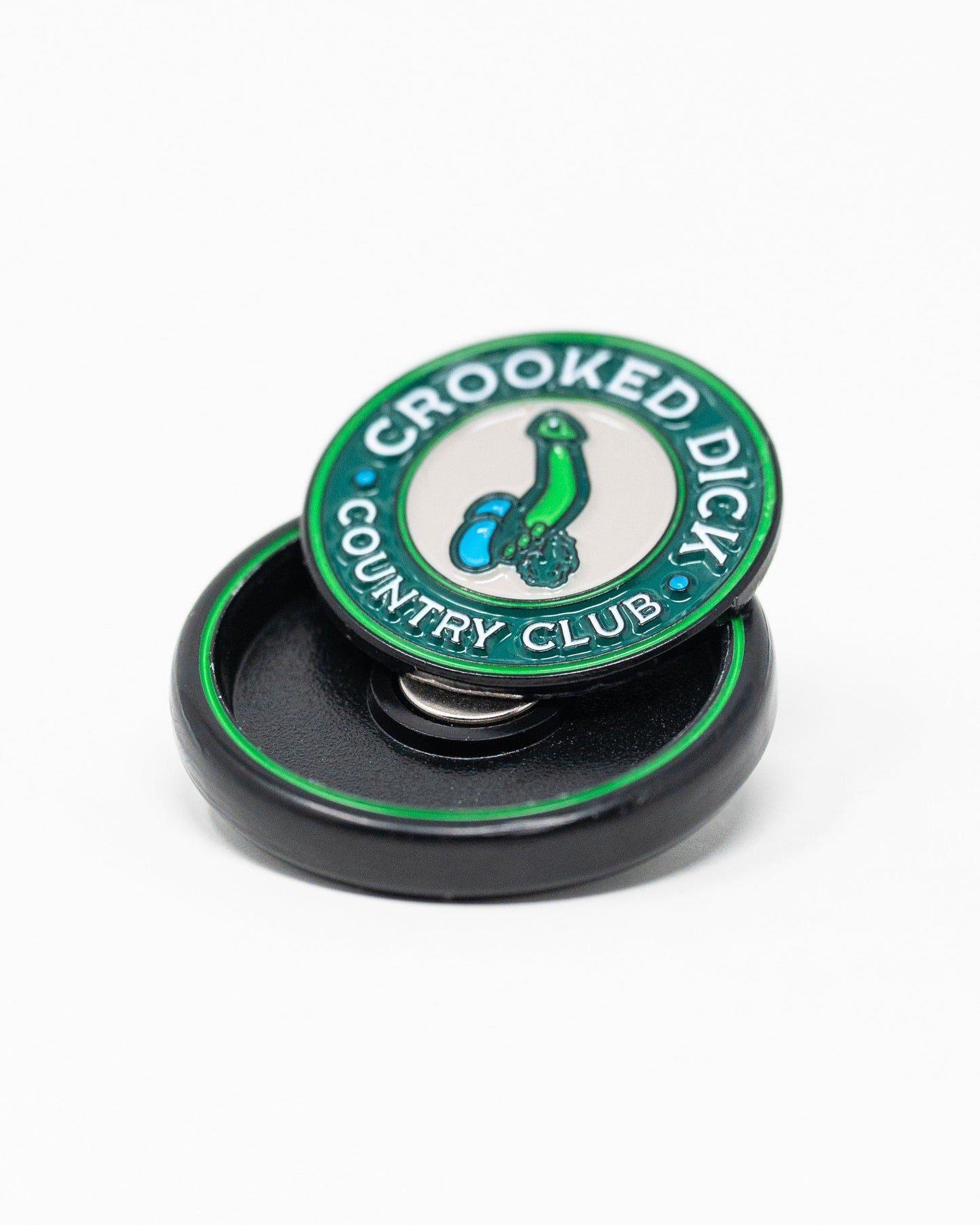 Pins and Aces Pop Out Medallion Ball Marker - Crooked Dick
