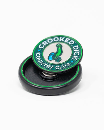 Pins and Aces Pop Out Medallion Ball Marker - Crooked Dick