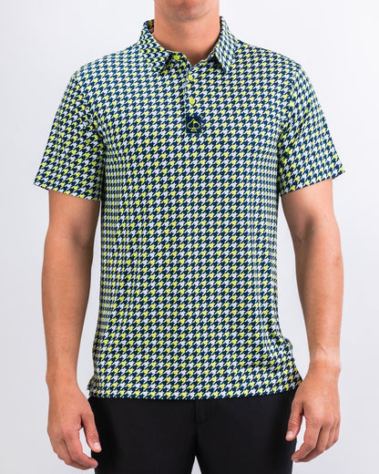 Pins and Aces Houndstooth Lime