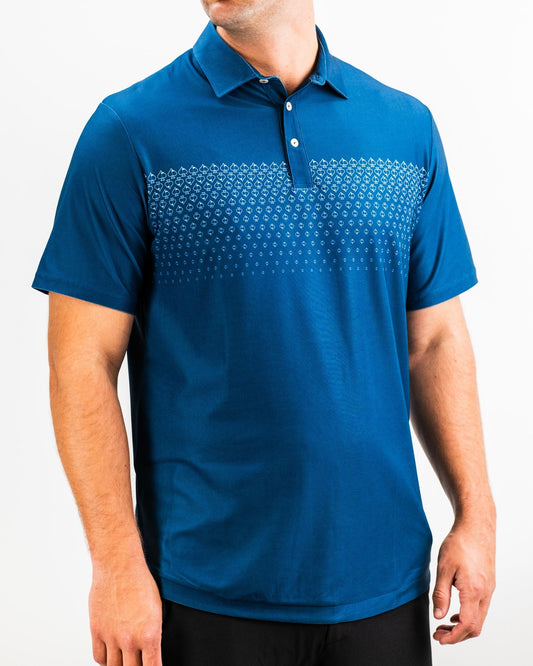 Pins and Aces Player Preferred™ Polo - Spade Fade - Navy