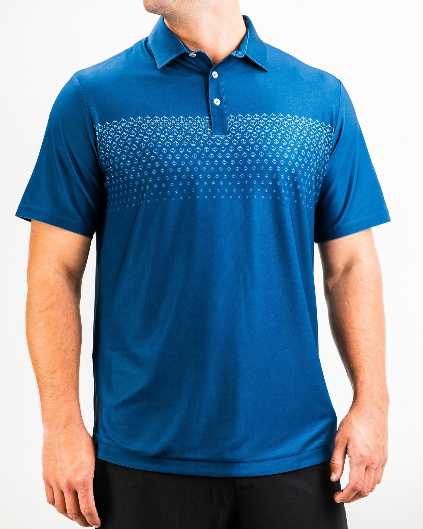 Pins and Aces Player Preferred™ Polo - Spade Fade - Navy