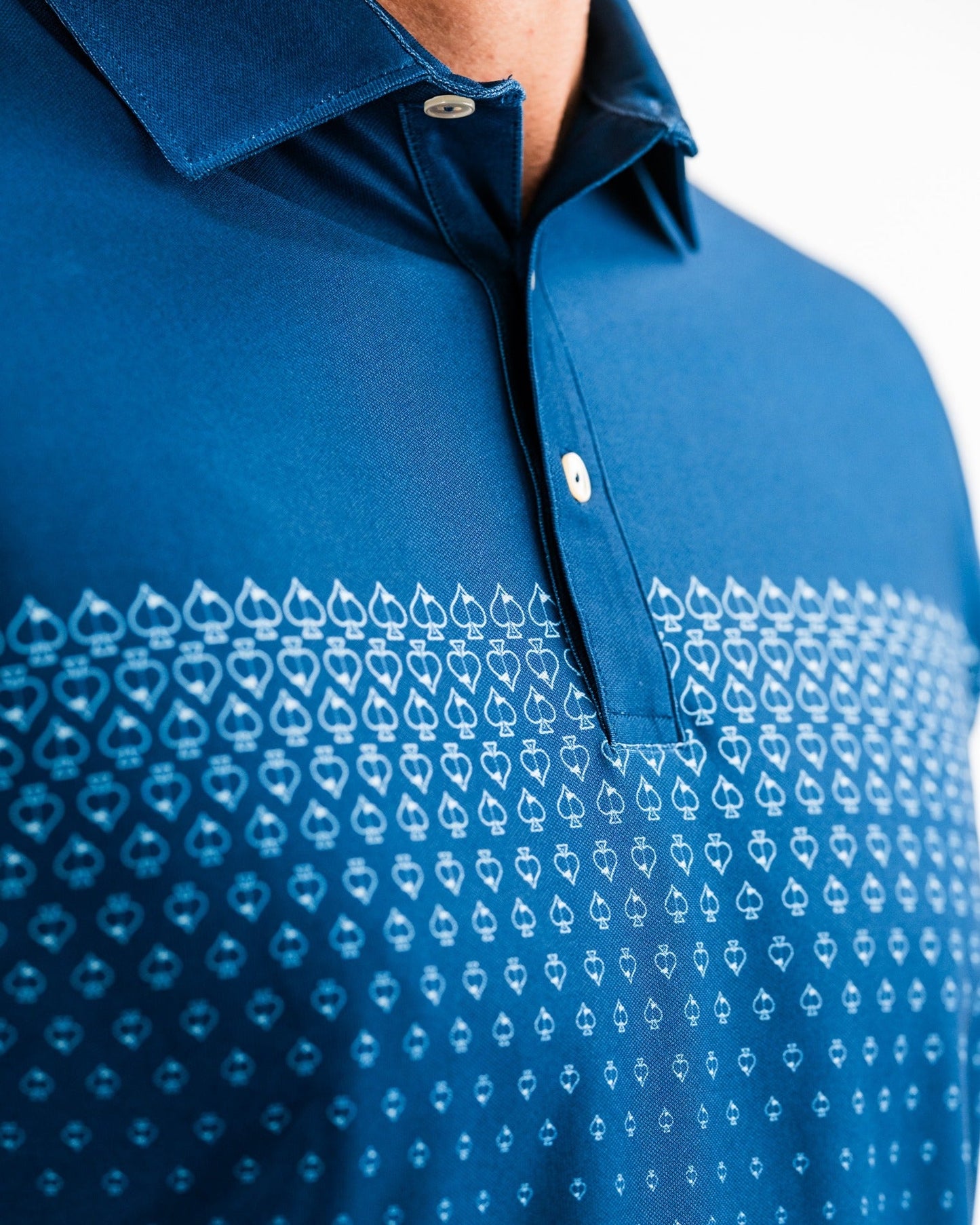 Pins and Aces Player Preferred™ Polo - Spade Fade - Navy