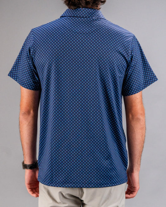 Pins and Aces Blue Geo