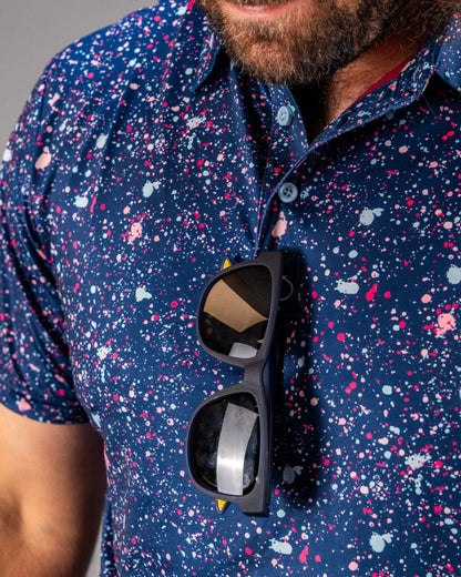 Pins and Aces Blue Splatter