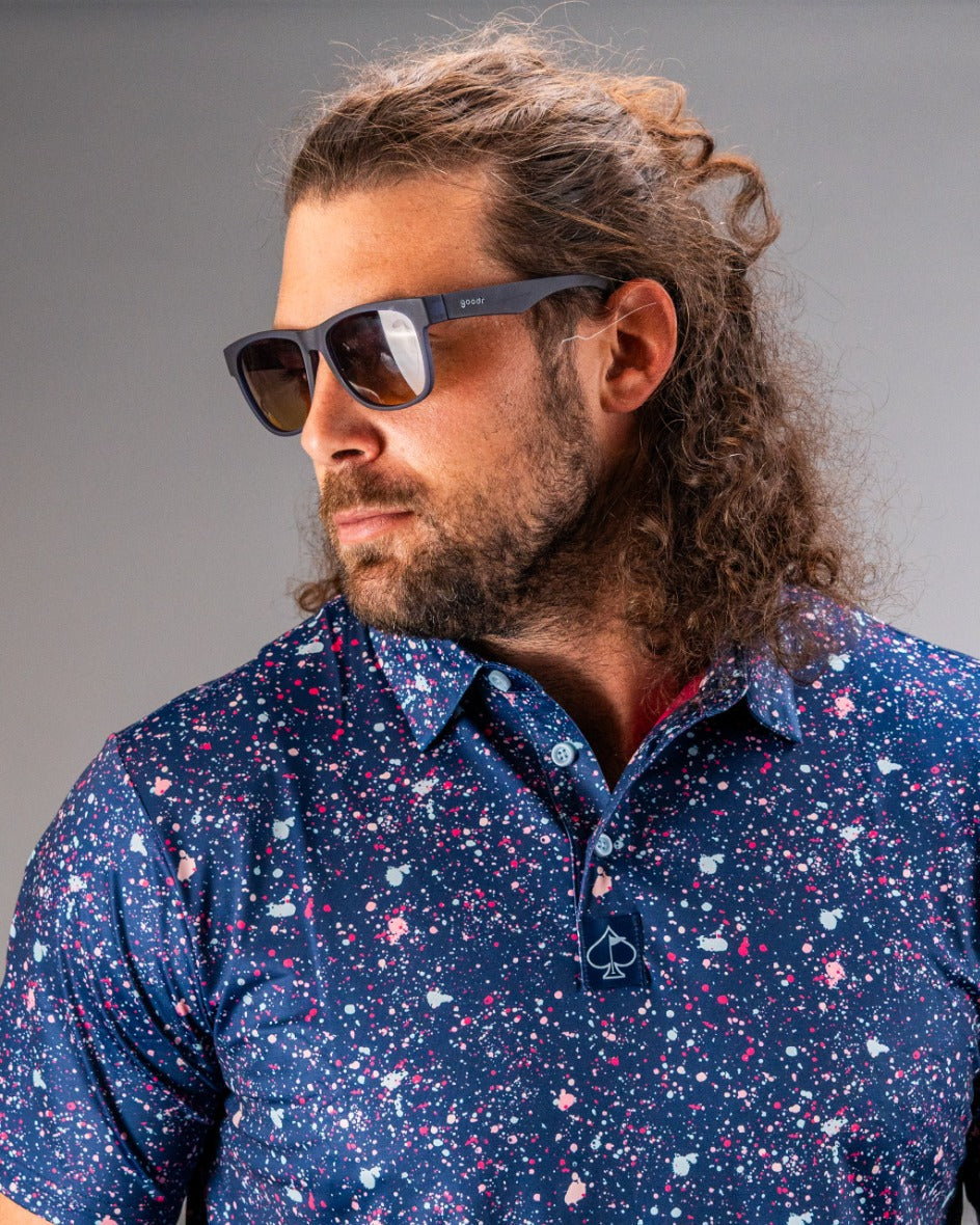 Pins and Aces Blue Splatter