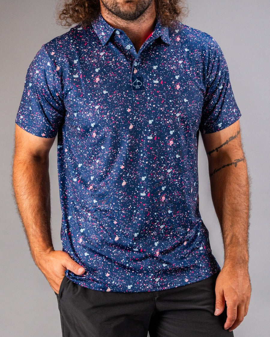 Pins and Aces Blue Splatter