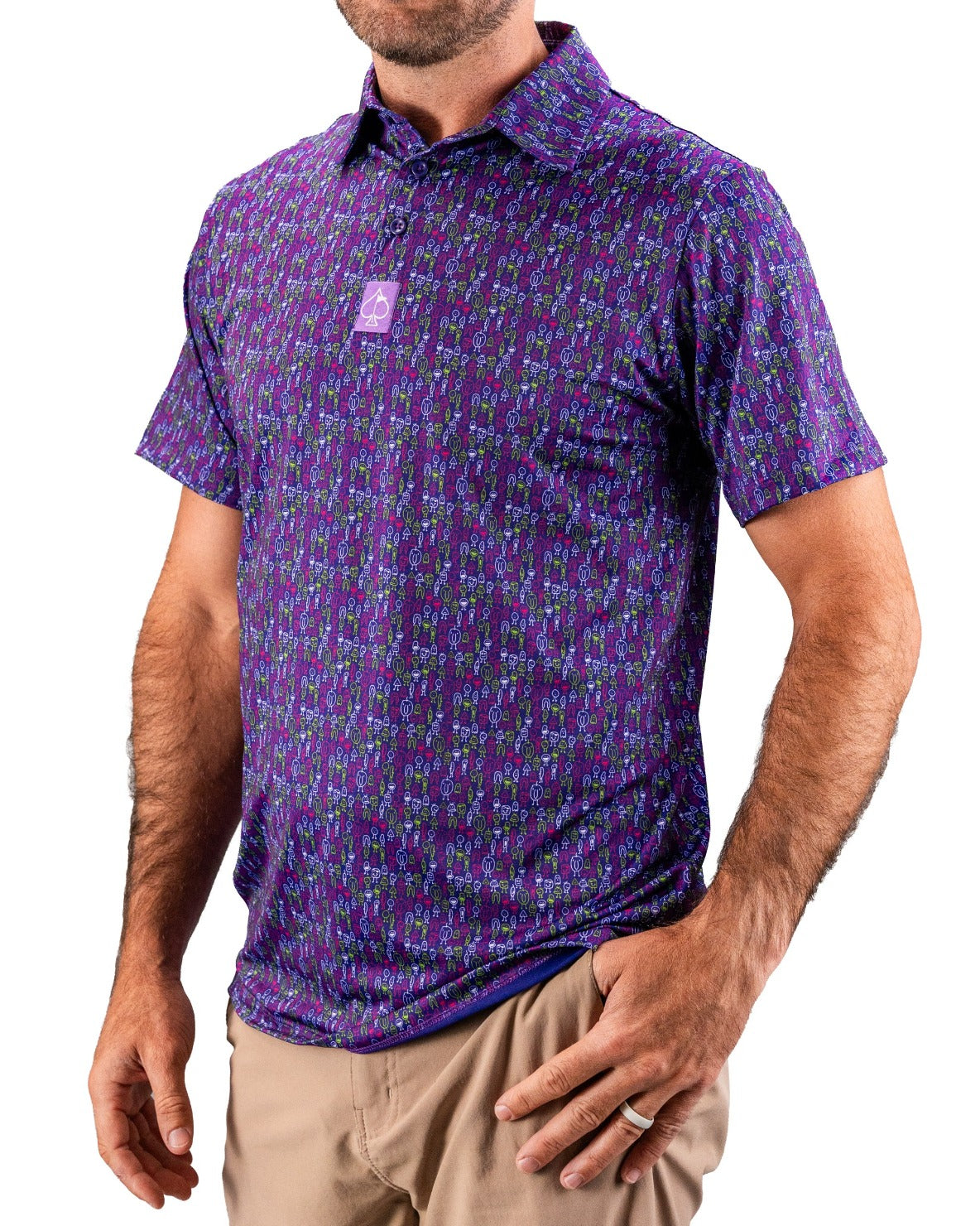 Pins and Aces Doodle Guy Purple