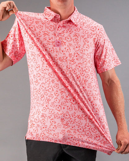 Pins and Aces Flower Doodle Pink