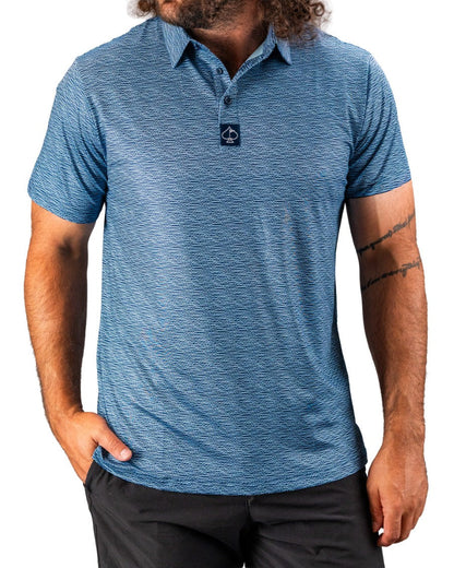 Pins and Aces Squiggle Blue