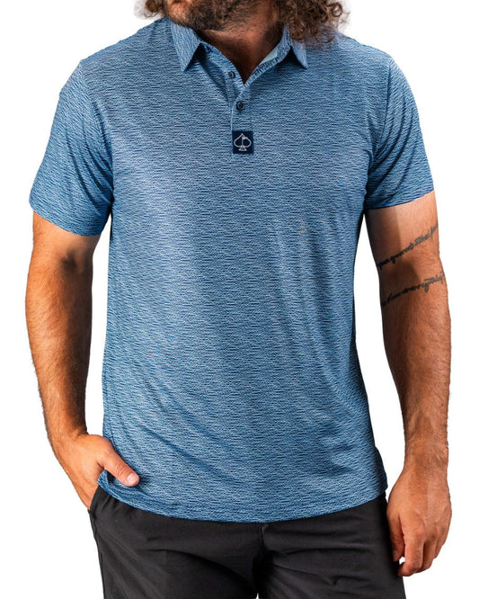 Pins and Aces Squiggle Blue
