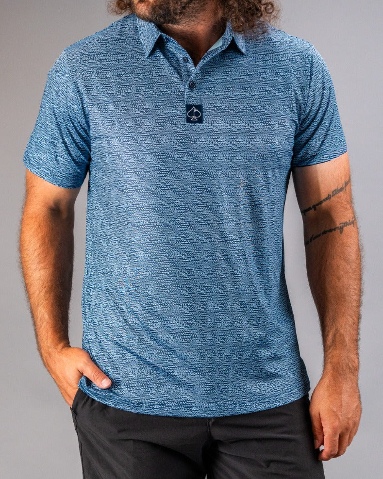 Pins and Aces Squiggle Blue