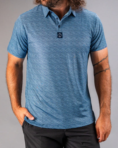 Pins and Aces Squiggle Blue