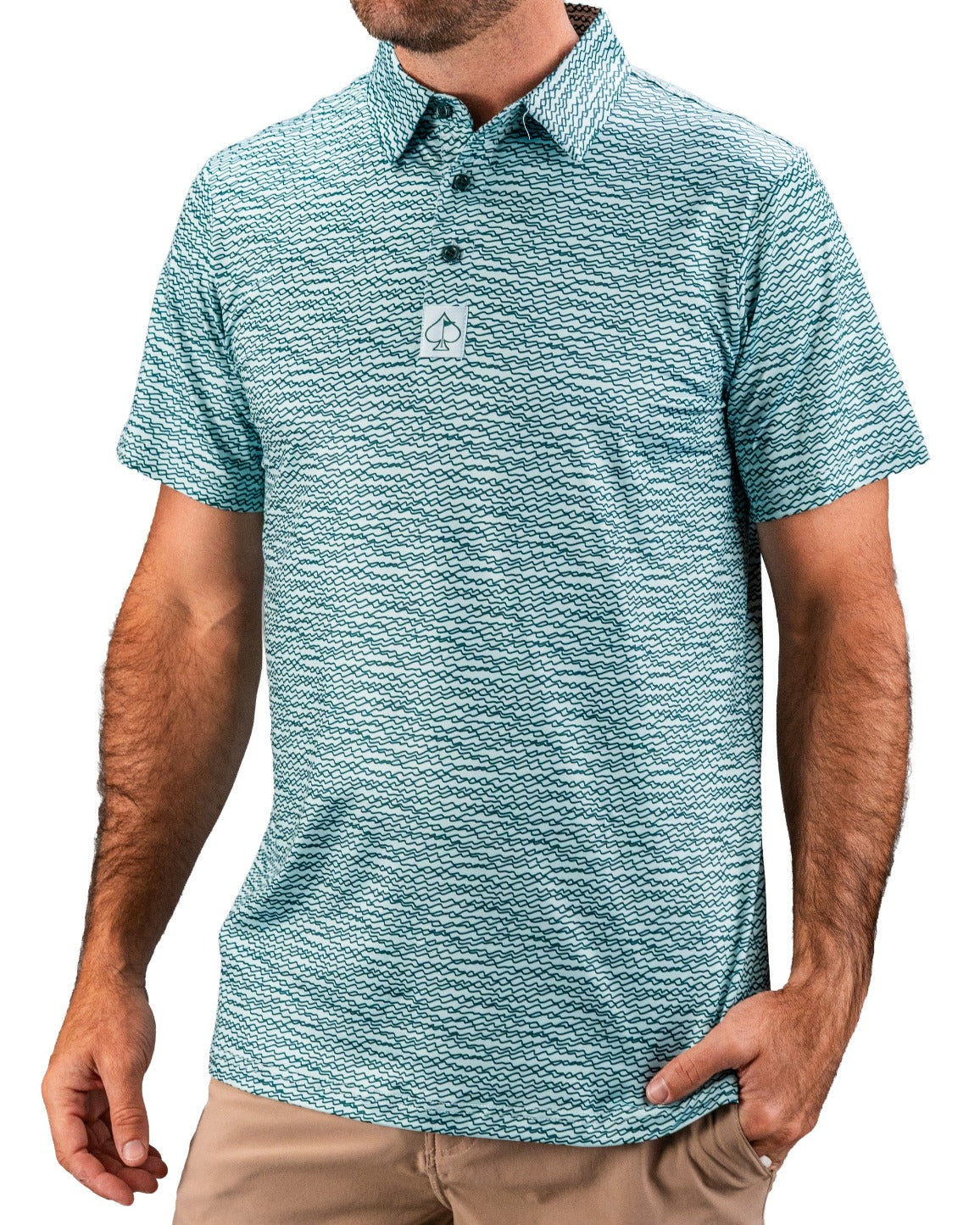 Pins and Aces Squiggle Teal