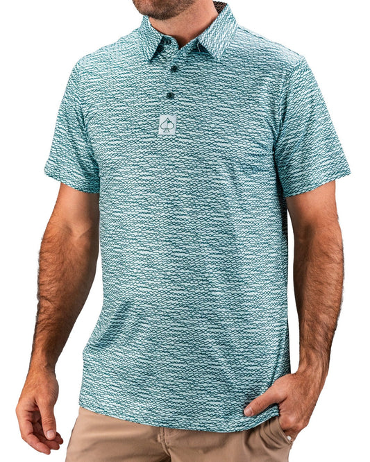 Pins and Aces Squiggle Teal