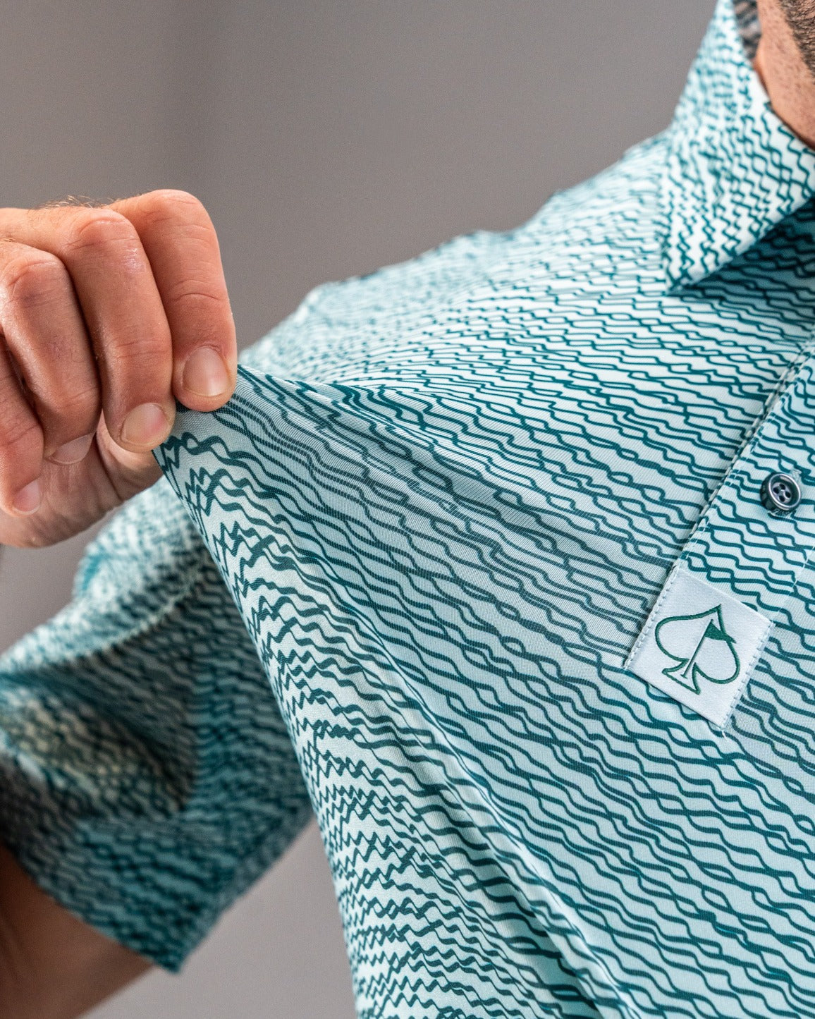 Pins and Aces Squiggle Teal
