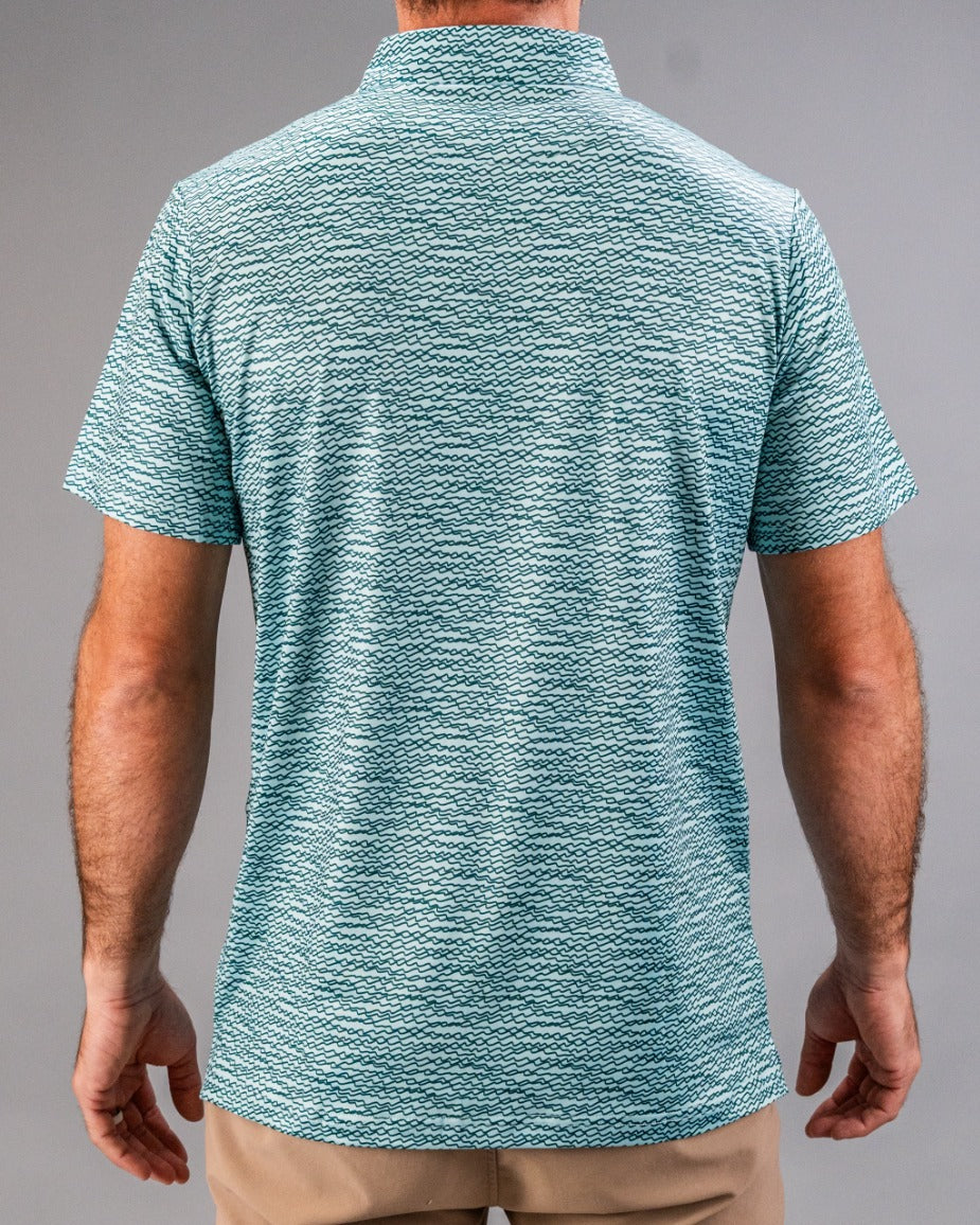 Pins and Aces Squiggle Teal