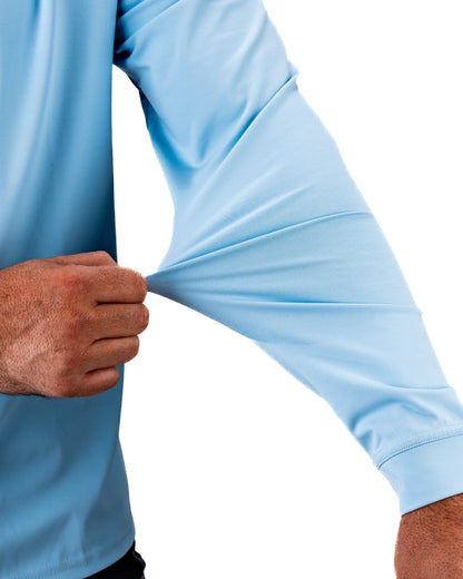 Pins and Aces Performance Golf Hoodie - Squiggle Blue