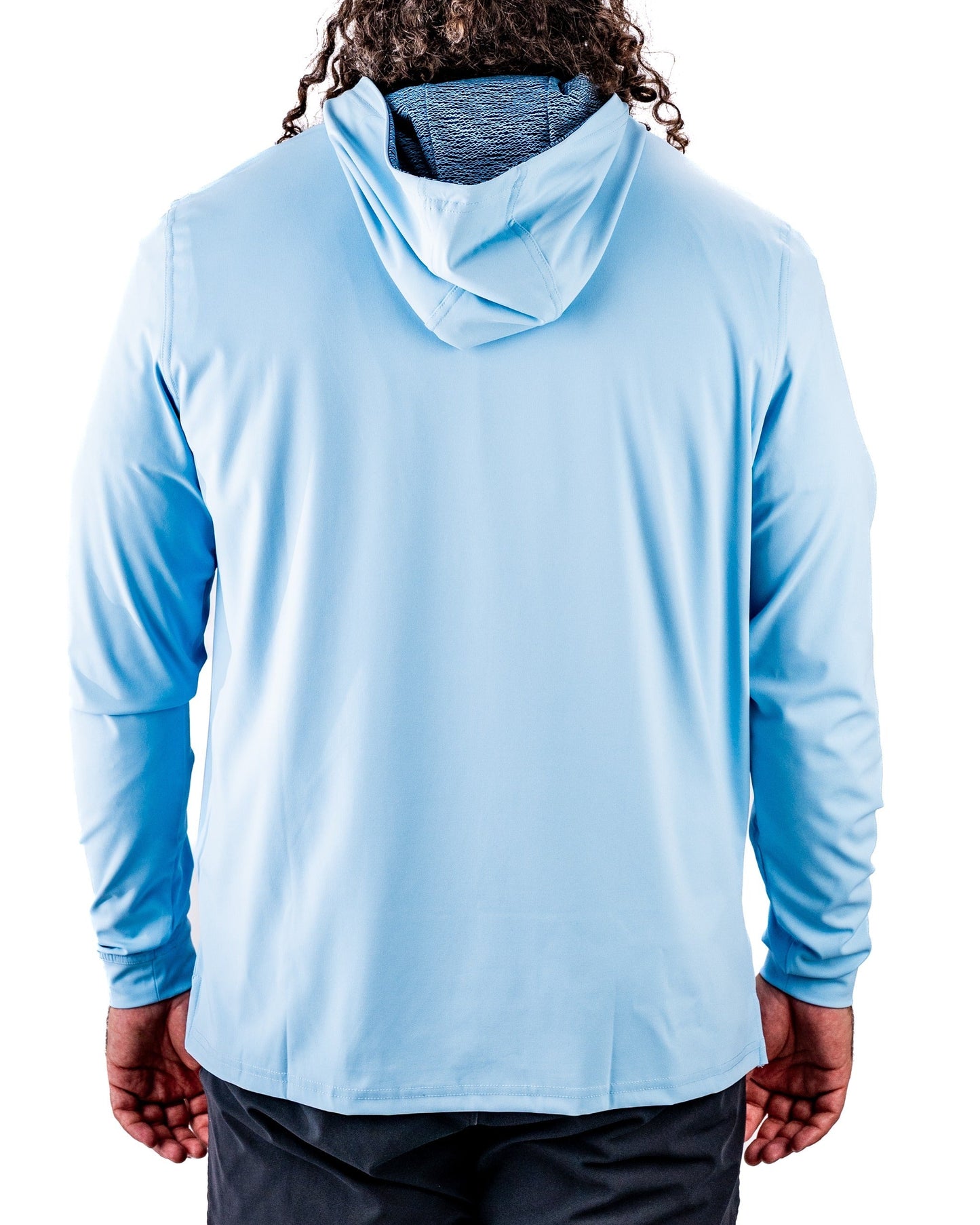 Pins and Aces Performance Golf Hoodie - Squiggle Blue