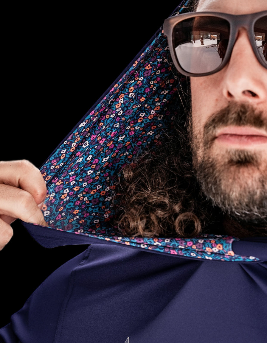 Pins and Aces Performance Golf Hoodie - Lavender Flower Power