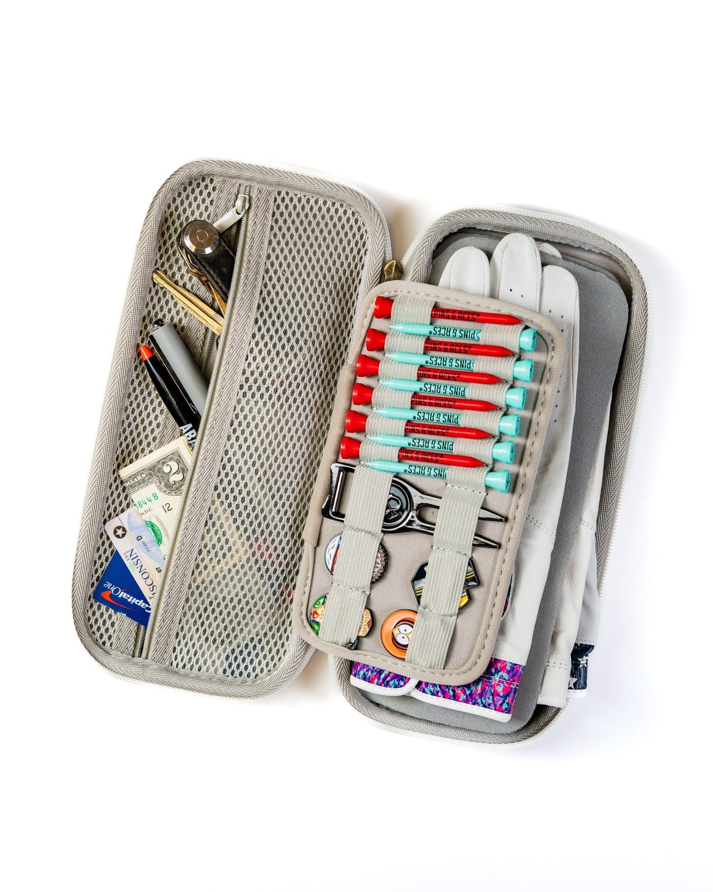 Pins and Aces Glove & Accessory Caddie - Gray