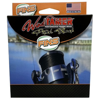 FINS Fishing Windtamer Pitch Black Braid