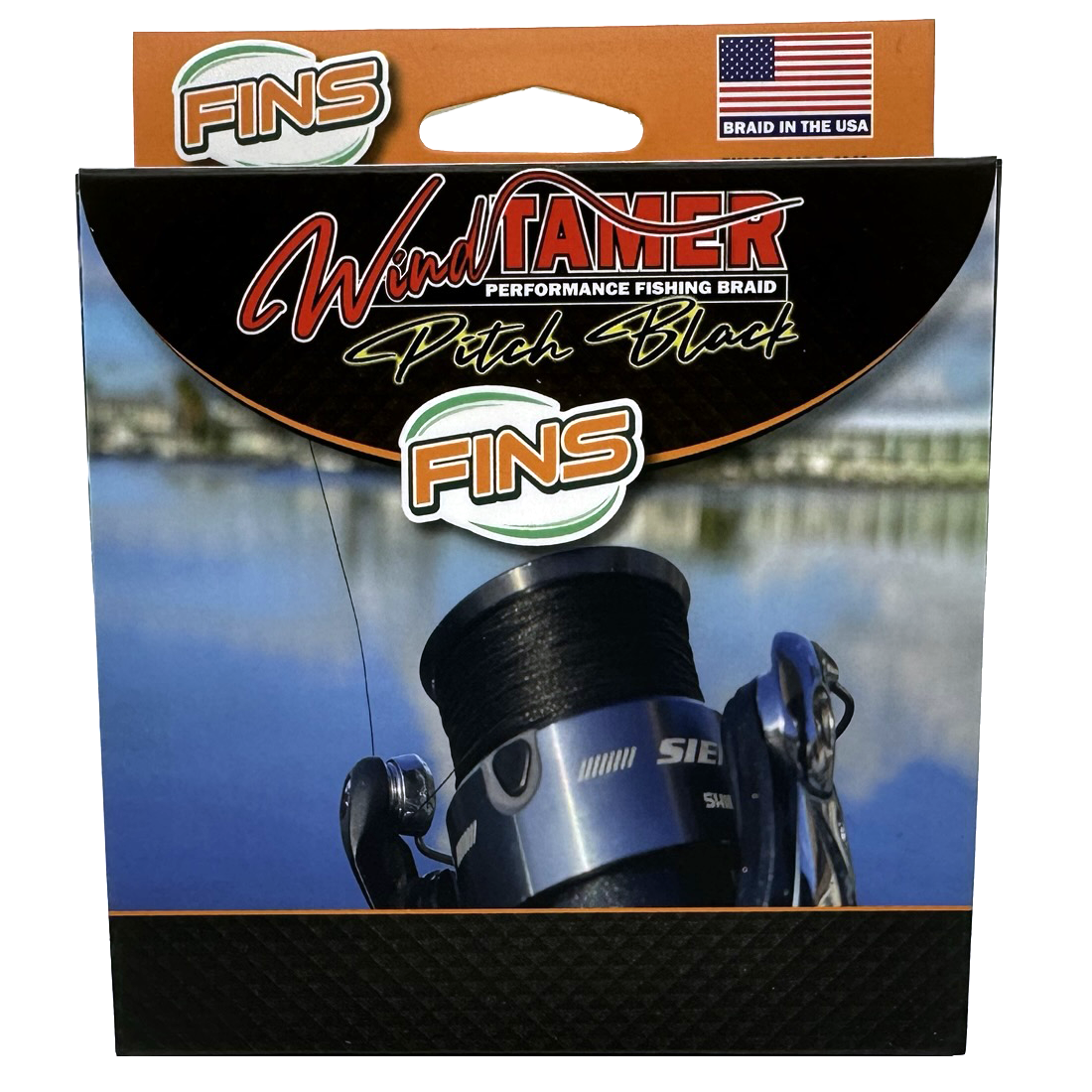 FINS Fishing Windtamer Pitch Black Braid