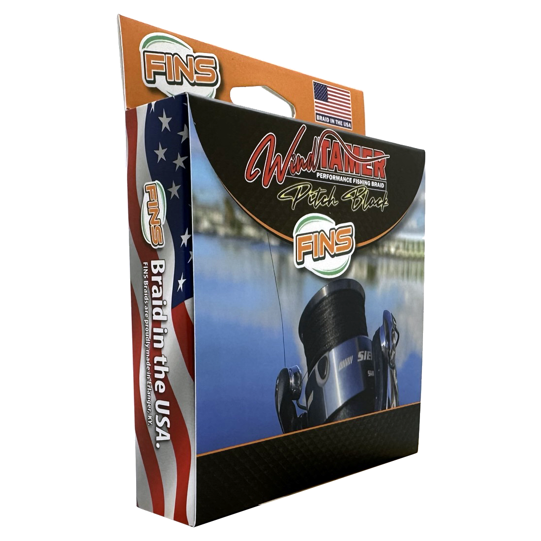 FINS Fishing Windtamer Pitch Black Braid