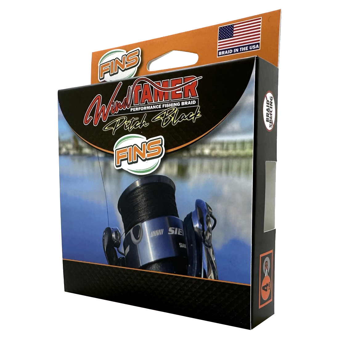 FINS Fishing Windtamer Pitch Black Braid