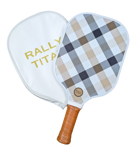 Rally Titan Pickleball Plaid Luxe | 10MM | T300 Textured Carbon Fiber Surface