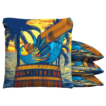 Baggo Plastered Parrot Baggo Cornhole Bean Bag Toss Bags (set of 8)