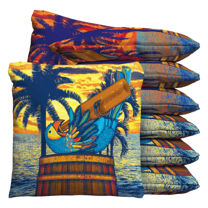Baggo Plastered Parrot Baggo Cornhole Bean Bag Toss Bags (set of 8)