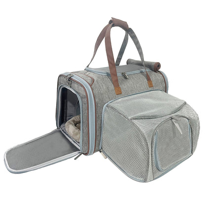 Mr. Peanut's Gold Series Big Apple XL Size Airline Compliant Expandable Pet Carrier