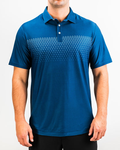 Pins and Aces Player Preferred™ Polo - Spade Fade - Navy