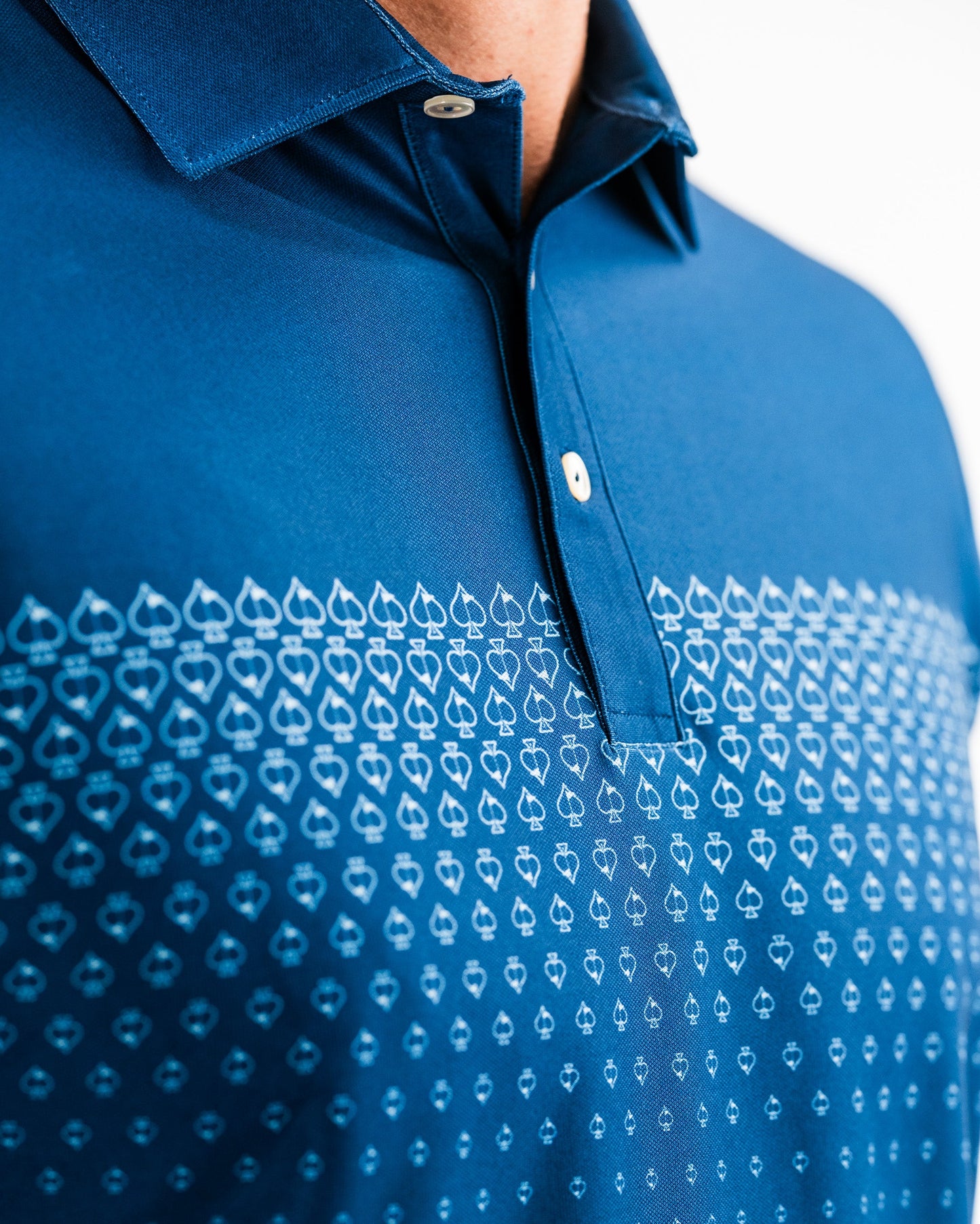 Pins and Aces Player Preferred™ Polo - Spade Fade - Navy