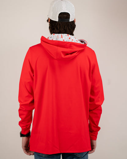 Pins and Aces Performance Golf Hoodie - Coca-Cola Red