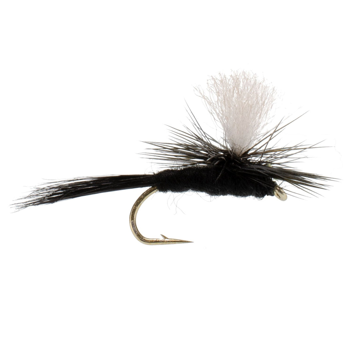 The Fly Fishing Place 3 Pack Parachute Black Gnat Classic Dry Fly - Size 16