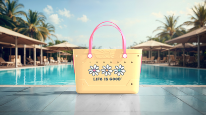 Life is Good Beachcomber Bag Sandy Yellow