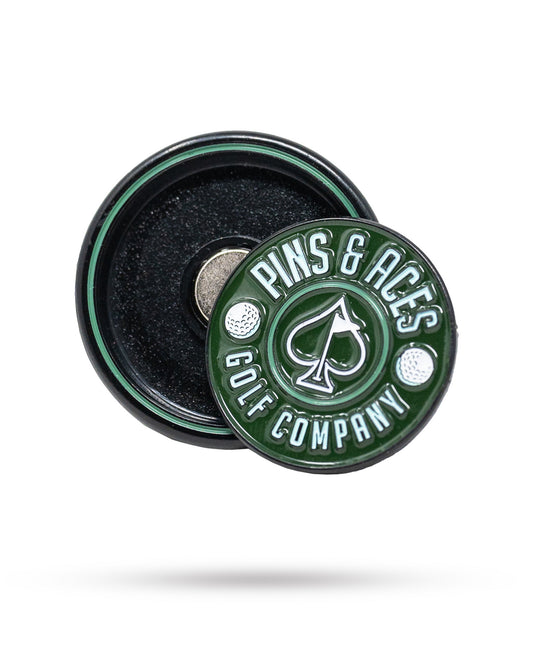 Pins and Aces Pop Out Medallion Ball Marker - Green