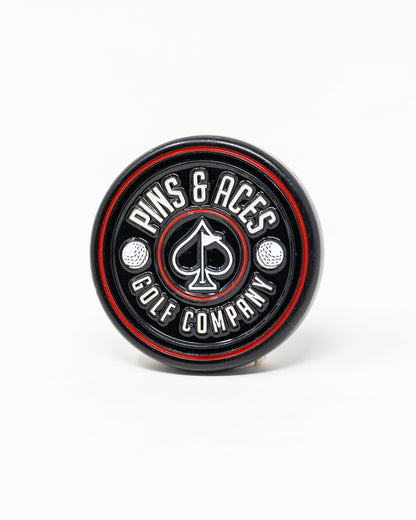 Pins and Aces Pop Out Medallion Ball Marker - Black