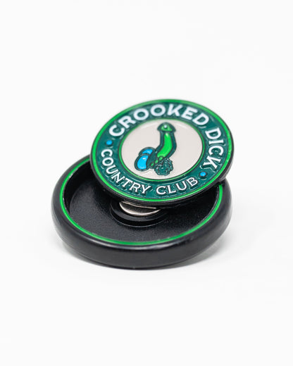 Pins and Aces Pop Out Medallion Ball Marker - Crooked Dick