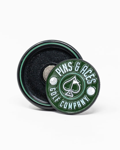 Pins and Aces Pop Out Medallion Ball Marker - Green
