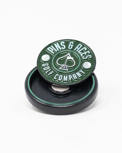 Pins and Aces Pop Out Medallion Ball Marker - Green