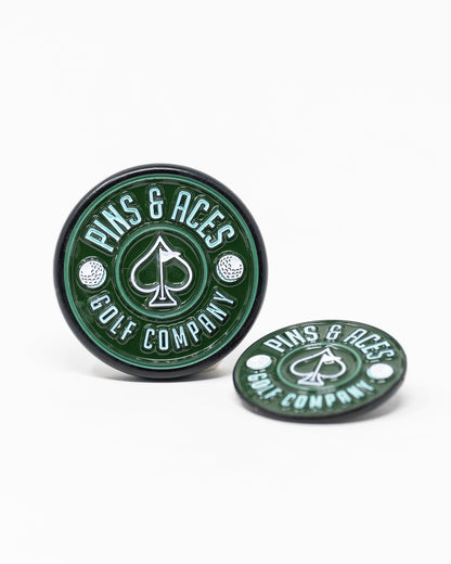 Pins and Aces Pop Out Medallion Ball Marker - Green