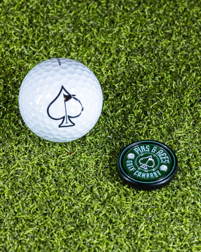 Pins and Aces Pop Out Medallion Ball Marker - Green