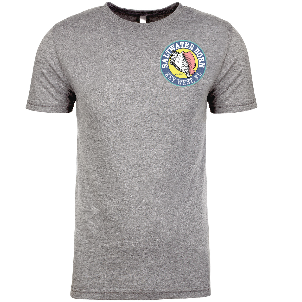 Saltwater Born Key West, FL Circle Logo Soft Tee