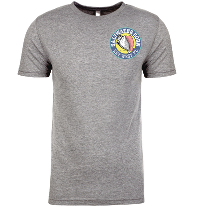 Saltwater Born Key West, FL Circle Logo Soft Tee
